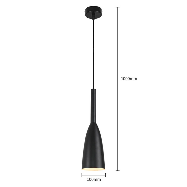 LAMPA wisząca SOLIN LP-181/1P BK Light Prestige metalowa OPRAWA zwis czarny