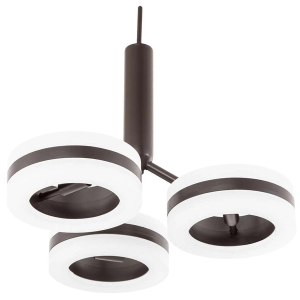 LAMPA wisząca METIS AD16002-3A COFFEE Italux modernistyczna OPRAWA zwis LED 14,4W 3000K pierścienie ring brązowe białe