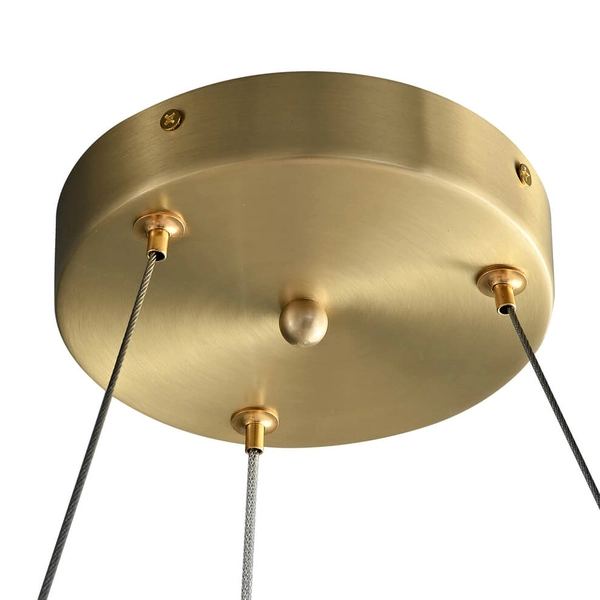 Lampa wisząca glamour PIUMA ST-6289-6 Step do jadalni biała mosiądz