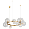 Wisząca lampa BUBBLES AZ5871+AZ5872 kule szklane złote przezroczyste
