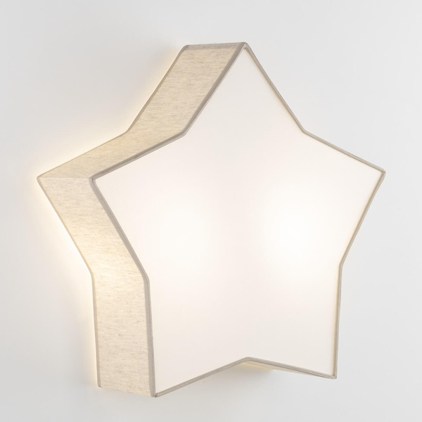 Lampa nasufitowa Star 5958 gwiazda do sypialni beżowa biała