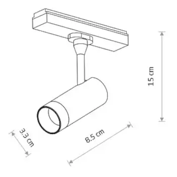 1-obwodowa lampa szynowa 11340 LED 5W 4000K czarny