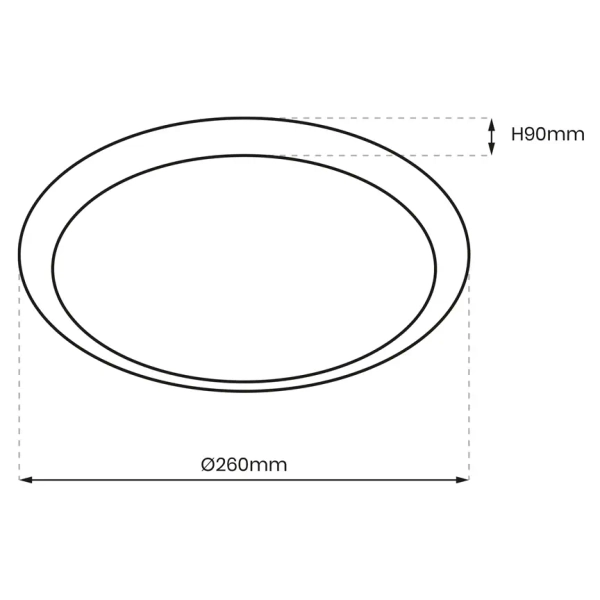 Minimalistyczny plafon sufitowy FURY EKP1301 owalny do salonu biały
