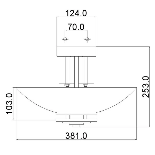 Półplafon szklany Hendrik KL-HENDRIK-SF okrągły biały chrom