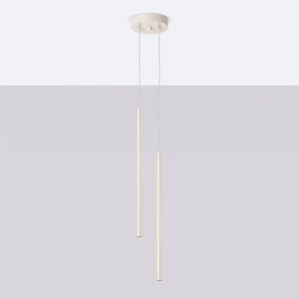 Wisząca lampa podłużna PASTELO SL.1513 podwójne tuby beżowe