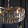 Szklana lampa wisząca Clifton 104467 okragła srebrny przezroczysty