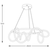 Wisząca lampa Balbo 20006PL-GD Zumaline LED 58W 3000-6000K ring złoty