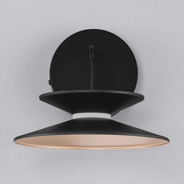 Kinkiet naścienny do przedpokoju GUANAY LE44745 LED 7W 3000K czarny złoty