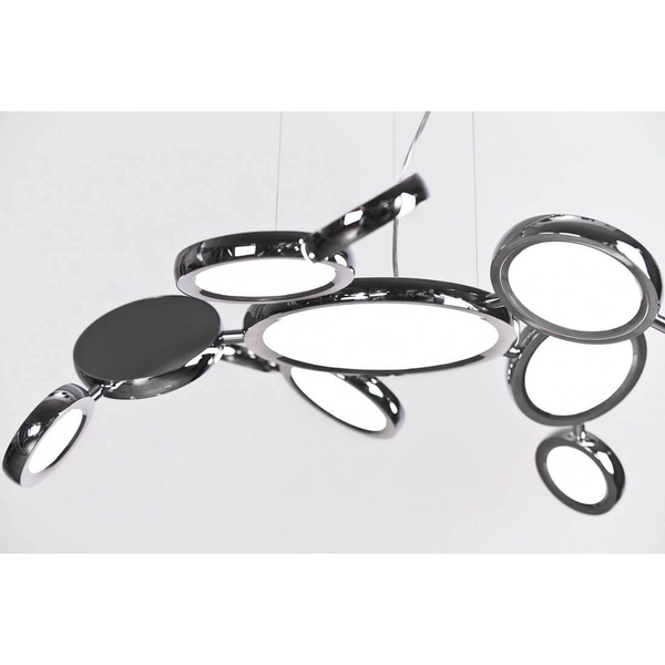 Wisząca lampa nad stół SATELLITE AZ1786 Azzardo LED 106W 3000K okręgi chrom