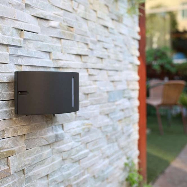 Ogrodowa LAMPA ścienna BONN 6330401118 Lutec elewacyjna OPRAWA outdoor półokrągła IP54 grafitowa