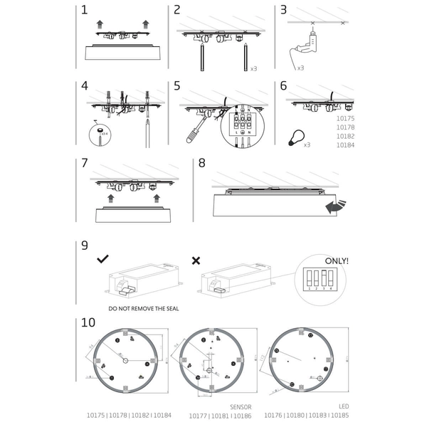 Okrągła lampa sufitowa Arena biały plafon do przedpokoju