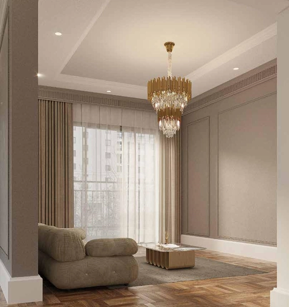 LAMPA wisząca VOGUE P0283 Maxlight glamour OPRAWA kryształowa zwis sople crystal złote przezroczyste