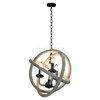 Rustykalna lampa wisząca ROPE 307903 zwis na łańcuchu brązowy