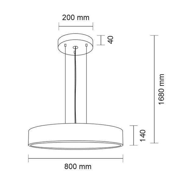 LAMPA wisząca BUNGO 5518 Shilo okrągła OPRAWA metalowa ZWIS czarny