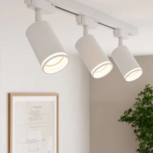 Sufitowa lampa jednofazowa szynowa Pipe Ring Track ML2066 tubka biały