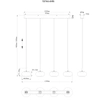 Molekułowa lampa wisząca nad stół Quintara 15744-4HN LED 24W 3000K nikiel