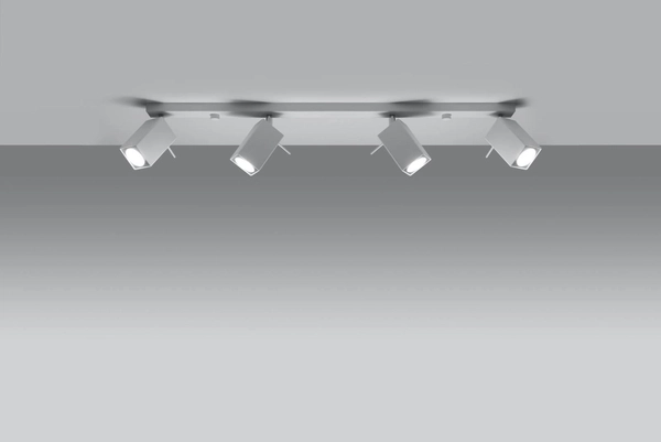 LAMPA sufitowa SL.0463 metalowa OPRAWA plafon regulowane reflektorki białe