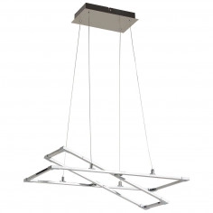 LAMPA wisząca KSEROS A0033-320 Candellux geometryczna OPRAWA metalowa LED 35W 4000K ramki frames srebrne