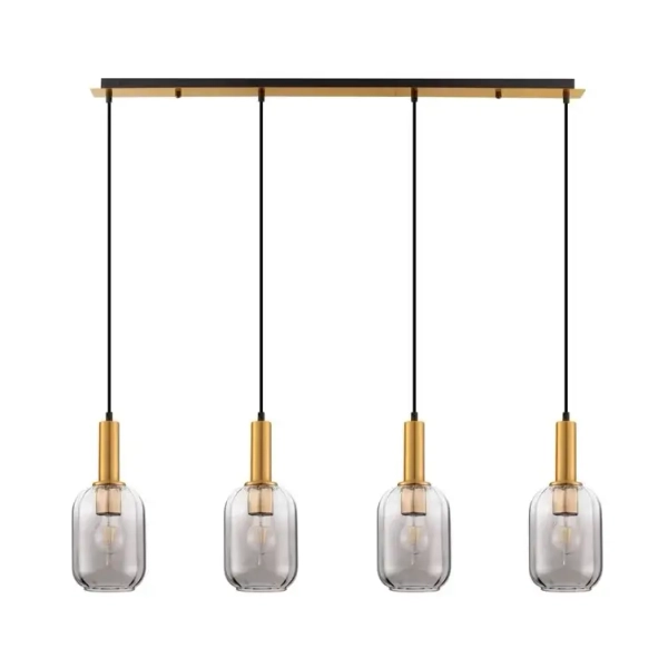 Glamour zwisająca lampa QUERISA LE45217 do salonu złota