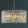 Kryształowa wisząca lampa Entwine ENT0838 do salonu glamour nikiel