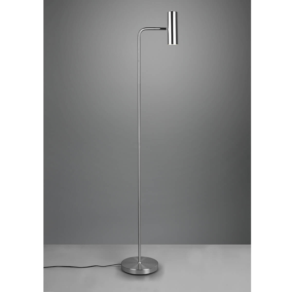 Stojąca lampa podłogowa VANTOS DL107412400 Trio tubka do salonu srebrna