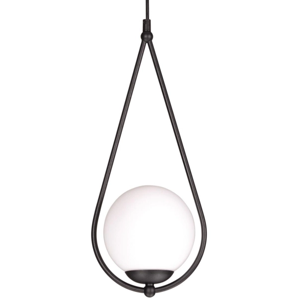 LAMPA modernistyczna K-4770 wisząca OPRAWA szklane kule ZWIS kropla ball czarna biała