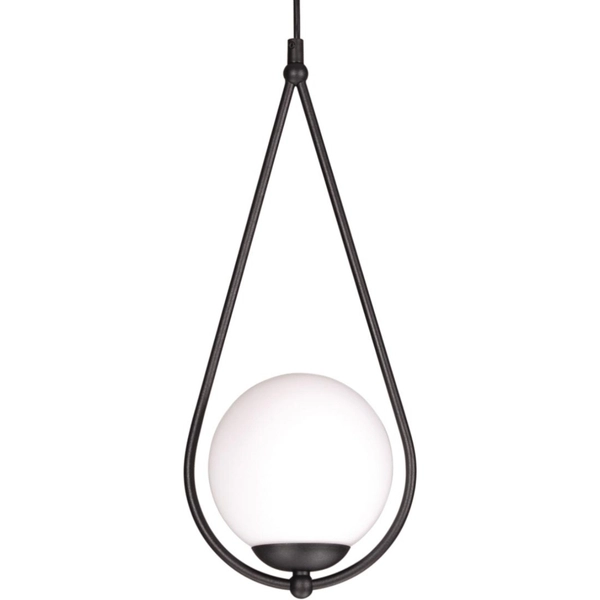 LAMPA modernistyczna Neve K-4770 wisząca OPRAWA szklane kule ZWIS kropla ball czarna biała