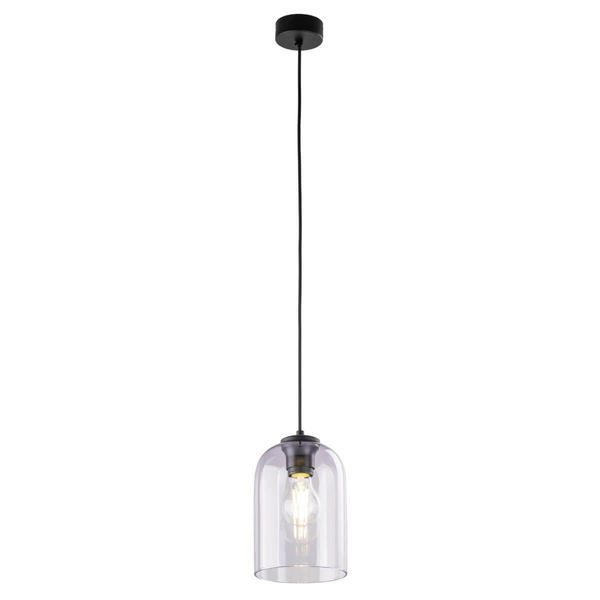 Wisząca lampa do sypialni Molly 10299 tubka fioletowa czarna