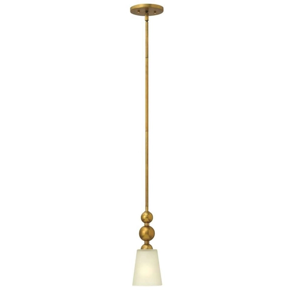 LAMPA wisząca HK-ZELDA-P-A-VS Elstead HINKLEY zwis szklana OPRAWA retro ZWIS podłużny mosiądz biały