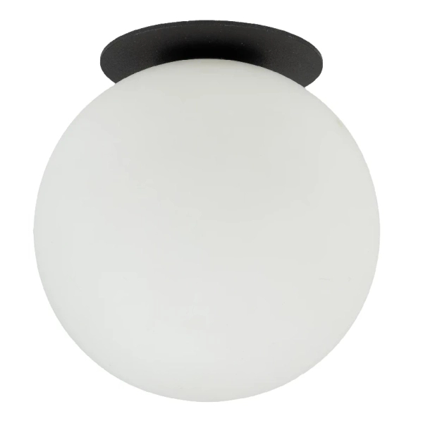 Sufitowa lampa podtynkowa Vos 1 10963 opalowa kula czarny