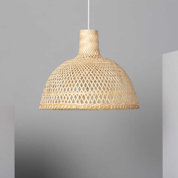 Pleciona lampa bambusowa Boho ABR-NLW29-BH-E27 Abruzzo wisząca naturalny