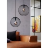 Wisząca lampa druciana BERONI 2213323003 nad stół czarny OUTLET