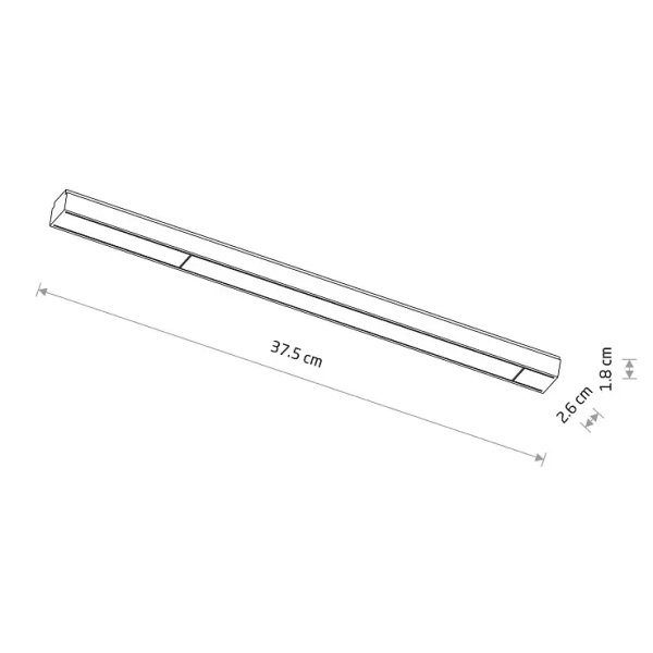 Szynowa lampa jednoobwodowa 11333 LED 12W 4000K czarny