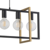 LAMPA wisząca EDEN 32236 Sigma metalowa OPRAWA frame ZWIS do jadalni czarny złoty