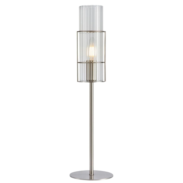 Szklana lampka na stół Tubo 108557 Markslojd tuba srebrna