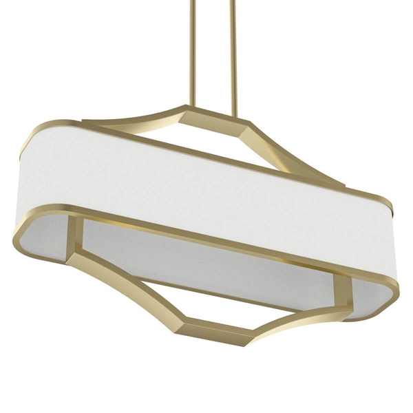 Biała lampa wisząca Gerdo Ovale zwis nad stół z materiału