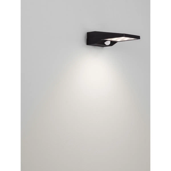 Solarna lampa elewacyjna DIVANTA LE75122 LED 1W 3000K IP54 czarna