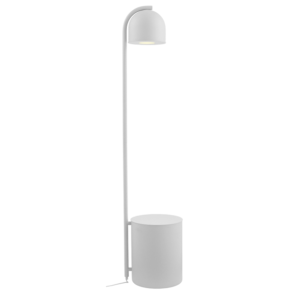 Dekoracyjna LAMPA stojąca BOTANICA 40850108 Kaspa podłogowa OPRAWA metalowa tuba z doniczką szara
