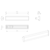 Podłużny kinkiet ścienny Dawson 246360242 LED 12W 2300-4000K IP54 antracyt