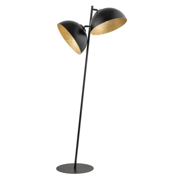 Podłogowa lampa salonowa Sfera stojąca czarna złota
