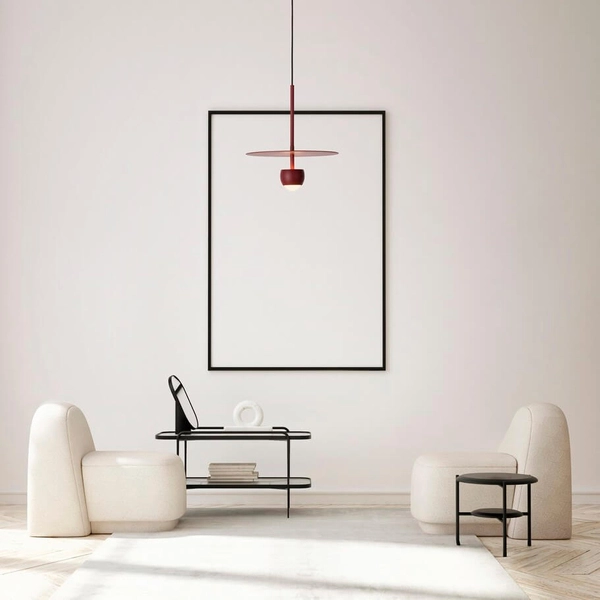 Ledowa lampa wisząca BAILA LE44537 8W 3000K okrągła czerwona