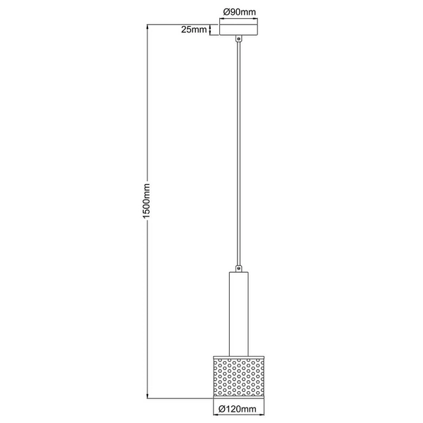 Salonowa lampa wisząca nad stół Amo LP-0702/1P BK metalowa czarna