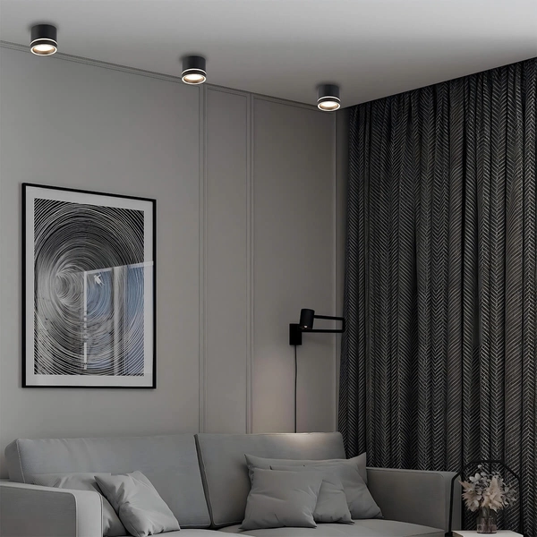 Natynkowa oprawa sufitowa Kendal LP-6331/1SM R2 BK Light Prestige spot czarny