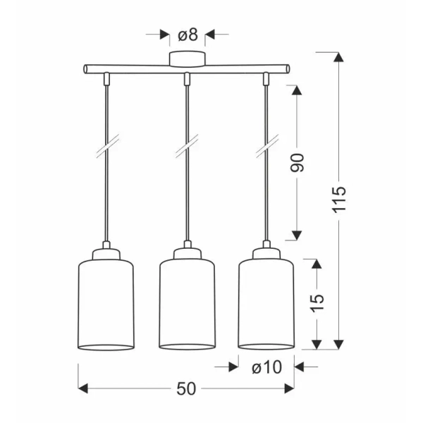 Wisząca lampa szklana Aspra 33-16270 bursztynowy przezroczysty czarny