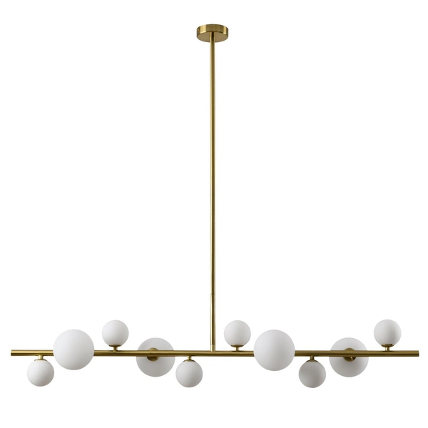 Wisząca lampa molekuły Milky drop SMP0097-10 Step na listwie kule złota