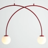 Skandynawska lampa wisząca UNA 1116L15_S kulista szklana czerwona