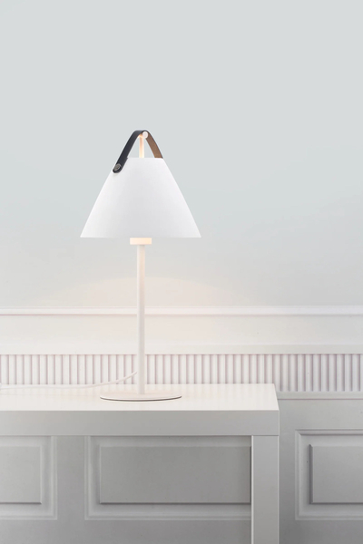 Industrialna lampa stołowa Strap 46205001 Nordlux klasyczna biała