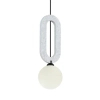 Filcowa wisząca lampa Masso PND-59839-1-LGR kula nad stół szara