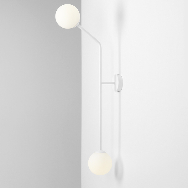 Modernistyczny kinkiet PURE 1064D_2 Aldex szklane kule balls białe