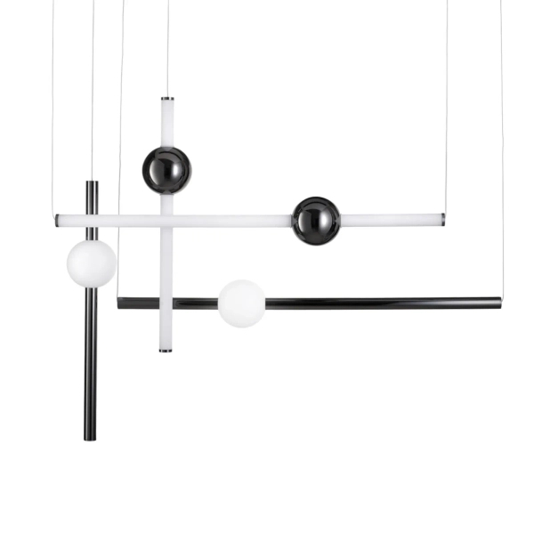 Wisząca lampa loftowa O-LINE LED 44W 3000K listwy nad stół ST-1691L-4 BLACK